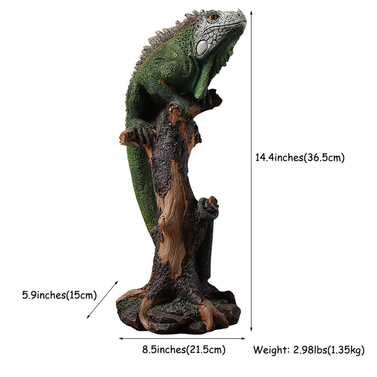 Amazon.co.jp: Zxyan 置物 装飾 14.4インチレジンイグアナ像